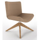 Review Upholstered Lounge Chair With Wooden Pyramid Base